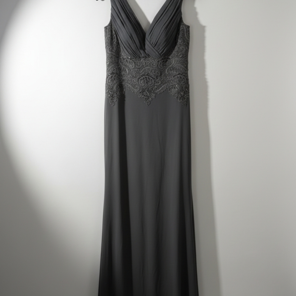 Elegant Gray Evening Gown